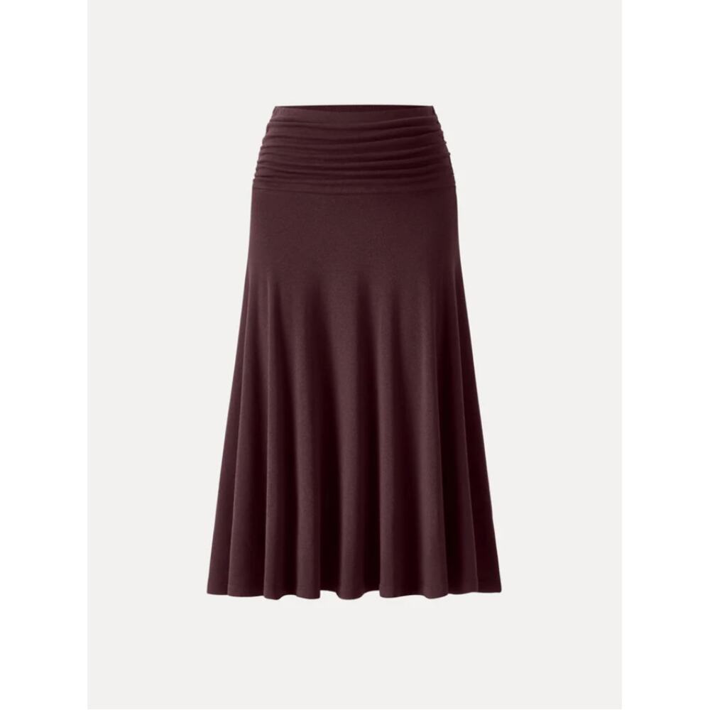 OGL ProWarm Ruched Waist Circle Flared Midi Skirt NWT SIZE M